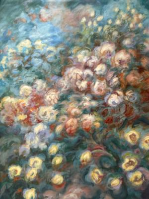 Jazzy Roses & Tulips Do the Swing 36”x 48” #348